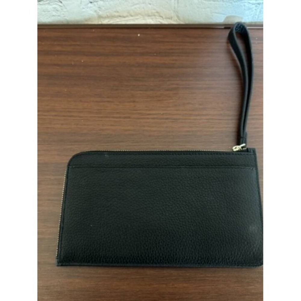 NWT Kate Spade Lucy Medium L Zip Wristlet Black Pebbled Leather KF574‎ - Picture 2 of 8